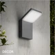Ideal Lux - Style - Grey & Opal White Modern Designer Outdoor LED Wall Light - Minimalist Italian Design for the Garden & Outdoor Area of your Hotel, Bar, Bistro & Café.