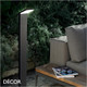 Ideal Lux - Style 30, 50 & 100, 3 Sizes - Grey & Opal White Modern Designer Outdoor LED Post Light - Minimalist Italian Design for the Garden & Outdoor Area of your Hotel, Bar, Bistro & Café.