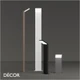 Ideal Lux - Style 30, 50 & 100, 3 Sizes - Coffee & Opal White Modern Designer Outdoor LED Post Light - Minimalist Italian Design for the Garden & Outdoor Area of your Hotel, Bar, Bistro & Café.