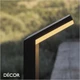 Ideal Lux - Style 30, 50 & 100, 3 Sizes - Coffee & Opal White Modern Designer Outdoor LED Post Light - Minimalist Italian Design for the Garden & Outdoor Area of your Hotel, Bar, Bistro & Café.