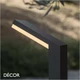Ideal Lux - Style 30, 50 & 100, 3 Sizes - Coffee & Opal White Modern Designer Outdoor LED Post Light - Minimalist Italian Design for the Garden & Outdoor Area of your Hotel, Bar, Bistro & Café.