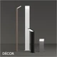 Ideal Lux - Style 30, 50 & 100, 3 Sizes - Anthracite & Opal White Modern Designer Outdoor LED Post Light - Minimalist Italian Design for the Garden & Outdoor Area of your Hotel, Bar, Bistro & Café.