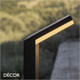 Ideal Lux - Style 30, 50 & 100, 3 Sizes - Black & Opal White Modern Designer Outdoor LED Post Light - Minimalist Italian Design for the Garden & Outdoor Area of your Hotel, Bar, Bistro & Café.