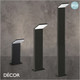 Ideal Lux - Style 30, 50 & 100, 3 Sizes - Black & Opal White Modern Designer Outdoor LED Post Light - Minimalist Italian Design for the Garden & Outdoor Area of your Hotel, Bar, Bistro & Café.