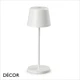 Ideal Lux - Cute - White Modern Designer Portable Wireless Rechargeable Touch-Dimmer Table Lamp for any Indoor or Outdoor Space