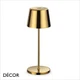 Ideal Lux - Cute - Gold Modern Designer Portable Wireless Rechargeable Touch-Dimmer Table Lamp for any Indoor or Outdoor Space