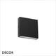 1A1 Ideal Lux - Post-It - Matt Black Modern Designer Outdoor LED Wall Light, Square or Rectangular - Minimalist Italian Design for the Garden & Outdoor Area of your Hotel, Bar, Bistro & Café.