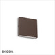 1A1 Ideal Lux - Post-It - Matt Coffee Modern Designer Outdoor LED Wall Light, Square or Rectangular - Minimalist Italian Design for the Garden & Outdoor Area of your Hotel, Bar, Bistro & Café.