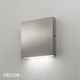 Ideal Lux - Post-It - Brushed Steel Modern Designer Outdoor LED Wall Light, Square or Rectangular - Minimalist Italian Design for the Garden & Outdoor Area of your Hotel, Bar, Bistro & Café.