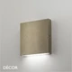 Ideal Lux - Post-It - Brushed Brass Modern Designer Outdoor LED Wall Light, Square or Rectangular - Minimalist Italian Design for the Garden & Outdoor Area of your Hotel, Bar, Bistro & Café.