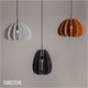 Maytoni - Cambio - Burnt Orange Natural Felt Modern Designer Pendant Light with Sound-Dampening Benefits - Iconic Design for any Contemporary Interior Space