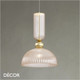 Maytoni - Antic - Cognac Fluted Glass with Gold Accents Modern Designer Pendant Light - Stylish Design for any Contemporary Interior Space