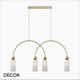 Maytoni - Antic 4 - White Fluted Glass with Gold Accents Modern Designer Multiple Pendant Light - Stylish Design for any Contemporary Interior Space