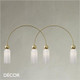 Maytoni - Antic 4 - White Fluted Glass with Gold Accents Modern Designer Multiple Pendant Light - Stylish Design for any Contemporary Interior Space