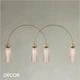 1 A Maytoni - Antic 4 - Cognac Fluted Glass with Gold Accents Modern Designer Multiple Pendant Light - Stylish Design for any Contemporary Interior Space