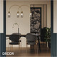 Maytoni - Antic 4 - Smoked Grey Fluted Glass with Gold Accents Modern Designer Multiple Pendant Light - Stylish Design for any Contemporary Interior Space