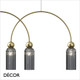 Maytoni - Antic 4 - Smoked Grey Fluted Glass with Gold Accents Modern Designer Multiple Pendant Light - Stylish Design for any Contemporary Interior Space