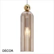 1 A 1 Maytoni - Antic - Slim Cognac Fluted Glass with Gold Accents Modern Designer Pendant Light - Stylish Design for any Contemporary Interior Space