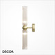 Maytoni - Antic - Cognac Fluted Glass Gold Accents Modern Designer Ultra-Slim Wall Light - Elegant German Design for any Contemporary Interior Space