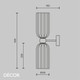 Antic - Cognac Fluted Glass Gold Accents Modern Designer Slim Wall Light - Elegant German Design for any Contemporary Interior Space