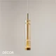 Maytoni - Ordo 74 - Cognac Ribbed Glass with Chrome Accents Modern Designer LED Pendant Light - Stylish German Design for any Contemporary Interior Space