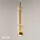Maytoni - Ordo 74 - Cognac Ribbed Glass with Chrome Accents Modern Designer LED Pendant Light - Stylish German Design for any Contemporary Interior Space