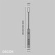 Maytoni - Ordo 94 - Mirrored Smoky Ribbed Glass with Chrome Accents Modern Designer LED Pendant Light - Stylish German Design for any Contemporary Interior Space