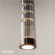 Maytoni - Ordo 94 - Mirrored Smoky Ribbed Glass with Chrome Accents Modern Designer LED Pendant Light - Stylish German Design for any Contemporary Interior Space