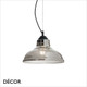 Ideal Lux - Bistro, Plate - Smoked Glass Modern Designer Pendant Light - Stylish Italian Design for a Kitchen, Dining Room, Hotel, Restaurant, Bistro, Bar & Cafe