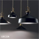 1 B Ideal Lux - Eris, 4 Styles - Matt Black & Satin Gold Modern Designer Pendant Light - Italian Industrial Chic for a Kitchen, Dining Room, Living Room, Restaurant, Bistro, Bar & Café