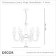 1A1 Ideal Lux - Doge, 9 arm - Clear Glass Modern Designer Chandelier - Contemporary Italian Style for a Dining Room, Living Room, Kitchen, Hallway, Hotel & Restaurant