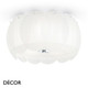 Ideal Lux - Ovalino - White Etched Glass Modern Designer Ceiling Light - An Italian Designer Statement Piece - Retro Chic for any Interior Contemporary Space