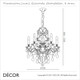 Ideal Lux - Gioconda, 8 arm - Crystal & Antiqued Silver Chandelier - Opulent Italian Style for a Dining Room, Living Room, Stairs, Hallway, Hotel & Restaurant