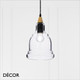 Ideal Lux - Gretel - Clear Glass Modern Designer Pendant Light - Stylish Italian Design for a Kitchen, Dining Room, Hotel, Restaurant, Bistro, Bar & Café