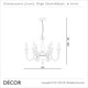 Ideal Lux - Doge, 6 arm - Clear Glass Modern Designer Chandelier - Contemporary Italian Style for a Dining Room, Living Room, Kitchen, Hallway, Hotel & Restaurant
