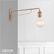 Ideal Lux - Triumph, 1 Arm - Unusual Antique Brass Modern Designer Adjustable Wall Light - A Stylish Accent Piece for Any Contemporary Space Ideal Lux - Triumph, 1 Arm - Unusual Antique Brass Modern Designer Adjustable Wall Light - A Stylish Accent Piece for Any Contemporary Space
