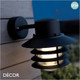 Nordlux - Vejers, Down - Black Modern Designer Outdoor Wall Light - Contemporary Industrial Style Lighting for your Garden, Hotel, Bistro & Café