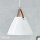 Nordlux - Strap 27 - White Glass & Leather Modern Designer Pendant Light - Perfect in a Kitchen, Dining Room, Living Room, Hotel, Restaurant, Bistro & Café. DFTP