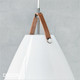 Nordlux - Strap 27 - White Glass & Leather Modern Designer Pendant Light - Perfect in a Kitchen, Dining Room, Living Room, Hotel, Restaurant, Bistro & Café. DFTP