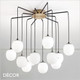 1A1 Ideal Lux - Rhapsody, 12 & 16 - Etched White Glass Modern Designer Globe Multiple Pendant Light - Striking Centrepiece Piece for a Dining Room, Kitchen, Kitchen Island, Hallway, Stairwell, Hotel, Restaurant, Bistro, Bar & Café