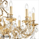 Ideal Lux - Gioconda, 12 arm - Crystal & Antiqued Gold Chandelier - Opulent Italian Style for a Dining Room, Living Room, Stairs, Hallway, Hotel & Restaurant