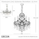 Ideal Lux - Gioconda, 12 arm - Crystal & Antiqued Gold Chandelier - Opulent Italian Style for a Dining Room, Living Room, Stairs, Hallway, Hotel & Restaurant