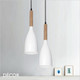 11 Ideal Lux - Manhattan - White with Wood Detail Modern Designer Pendant Light - Minimalist Style for your Kitchen, Dining Room, Living Room, Restaurant & Café 11 Ideal Lux - Manhattan - White with Wood Detail Modern Designer Pendant Light - Minimalist Style for your Kitchen, Dining Room, Living Room, Restaurant & Café