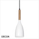 11 Ideal Lux - Manhattan - White with Wood Detail Modern Designer Pendant Light - Minimalist Style for your Kitchen, Dining Room, Living Room, Restaurant & Café 11 Ideal Lux - Manhattan - White with Wood Detail Modern Designer Pendant Light - Minimalist Style for your Kitchen, Dining Room, Living Room, Restaurant & Café