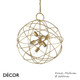Ideal Lux - Konse, Medium - Unusual Dark Gold Modern Designer Cage Pendant Light - Italian Design - Perfect for your Kitchen, Dining Room, Restaurant & Bistro Ideal Lux - Konse, Medium - Unusual Dark Gold Modern Designer Cage Pendant Light - Italian Design - Perfect for your Kitchen, Dining Room, Restaurant & Bistro