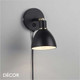 Nordlux - Ray - Black & Brass Modern Designer Wall Light - Ideal for a Bedside, Living Room, Study, Workspace, Kitchen, Hotel, Lounge, Restaurant & Cafe