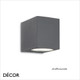 1A1 Ideal Lux - Up, Small - Anthracite, Black or White Modern Designer Cubic Outdoor Wall Light - Stunning Minimalist Style for any Contemporary Space