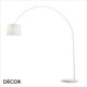 Ideal Lux - Dorsale - Magnificent White Modern Designer Arched Floor Lamp with a Black, White or Chrome Shade - Chic Italian Style - Ideal for a Living Room, Study, Dining Room, Office or Boardroom Ideal Lux - Dorsale - Magnificent White Modern Designer Arched Floor Lamp with a Black, White or Chrome Shade - Chic Italian Style - Ideal for a Living Room, Study, Dining Room, Office or Boardroom