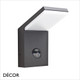 Ideal Lux - Style with Sensor - Anthracite & Opal White Modern Designer Outdoor LED Wall Light - Minimalist Italian Design for the Garden & Outdoor Area of your Hotel, Bar, Bistro & Café Ideal Lux - Style with Sensor - Anthracite & Opal White Modern Designer Outdoor LED Wall Light - Minimalist Italian Design for the Garden & Outdoor Area of your Hotel, Bar, Bistro & Café