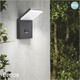 Ideal Lux - Style with Sensor - Anthracite & Opal White Modern Designer Outdoor LED Wall Light - Minimalist Italian Design for the Garden & Outdoor Area of your Hotel, Bar, Bistro & Café